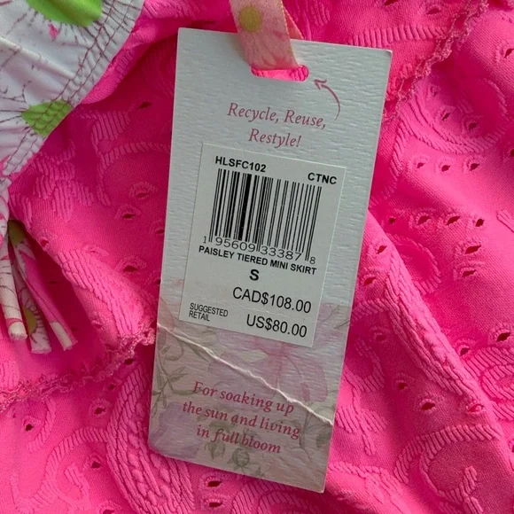LoveShackFancy x Hurley Paisley Tiered Mini Skirt - Picture 12 of 13